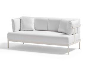 LEGACY - 2 seater powder coated aluminium and fabric garden sofa - Sofa by POINT