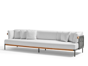 LEGACY - 4 seater rope and fabric garden sofa - Sofa by POINT