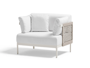 LEGACY - Rope and fabric garden armchair with armrests - Armchair by POINT
