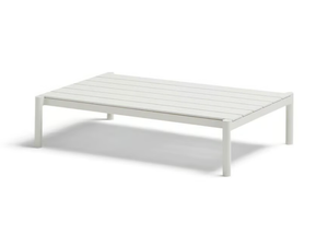 ORIGIN - Rectangular aluminum coffee table with porcelain top - Side table by POINT