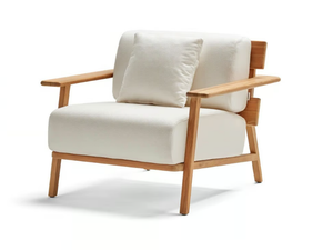 PARALEL - Fabric garden armchair with armrests - Armchair by POINT