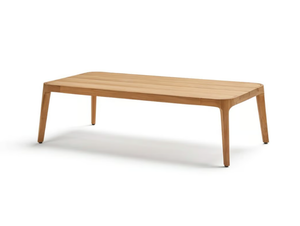 PARALEL - Rectangular teak garden side table - Side table by POINT