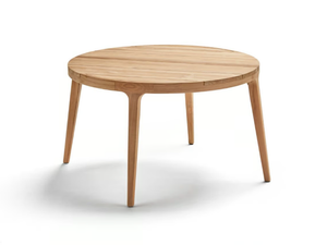 PARALEL - Round teak garden table - Table by POINT