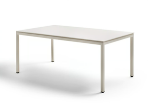 SUMMER - Rectangular aluminium garden table with stoneware top - Table by POINT