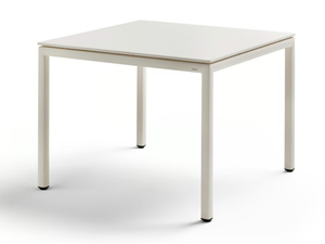 SUMMER - Square aluminium garden table with stoneware top - Table by POINT