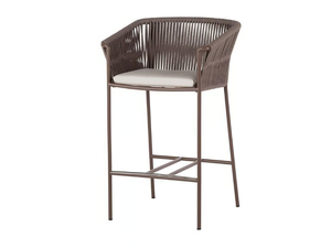 WEAVE - High rope garden stool with armrests - Stool by POINT