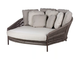WEAVE - Round fabric garden bed - Bed frame by POINT