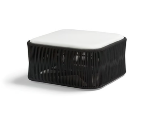 WEAVE - Square rope garden pouf - Pouf by POINT