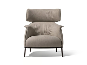 ARCHIBALD - Fabric armchair with headrest and armrests - Armchair by Poltrona Frau