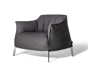 ARCHIBALD GRAN COMFORT - Fabric armchair with removable cover with armrests - Armchair by Poltrona Frau
