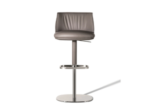 ARCHIBALD - High leather stool height-adjustable with gas lift - Stool by Poltrona Frau