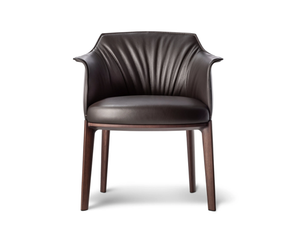 ARCHIBALD - Upholstered leather easy chair with armrests - Armchair by Poltrona Frau