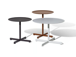 BOB OUTDOOR - Round stainless steel garden side table - Side table by Poltrona Frau