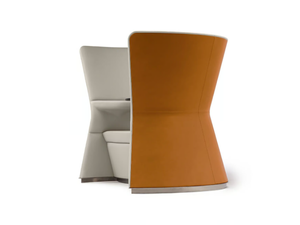 COVE - Leather armchair high-back - Armchair by Poltrona Frau