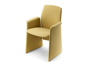 DOWNTOWN CONFERENCE - Upholstered fabric training chair with armrests - Chair by Poltrona Frau