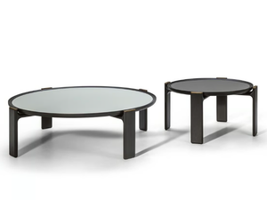 DUO - Round glass coffee table - Coffee table by Poltrona Frau