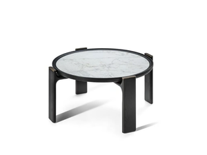 DUO - Round marble coffee table - Coffee table by Poltrona Frau