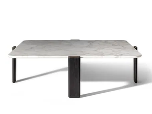DUO - Square marble coffee table - Coffee table by Poltrona Frau