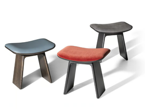 DUO - Upholstered low stool - Stool by Poltrona Frau
