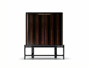 DUO - Walnut highboard - Armchair by Poltrona Frau