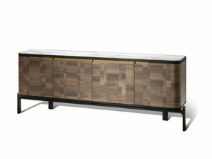 DUO - Walnut sideboard - Cabinet by Poltrona Frau
