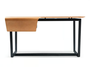 FRED - Tanned leather writing desk - Desk by Poltrona Frau