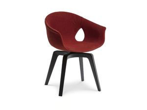 GINGER - Fabric chair with armrests - Chair by Poltrona Frau