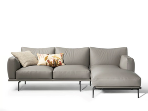 HAPPY JACK - Sectional leather sofa with chaise longue - Sofa by Poltrona Frau