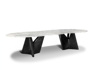 INFINITAMENTE - Marble dining table - Table by Poltrona Frau