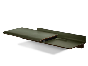 IREN - Wall mounted secretary desk with top covered in leather - Desk by Poltrona Frau