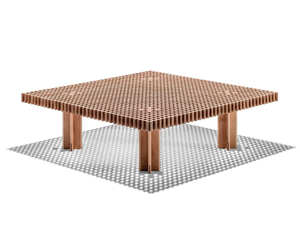 KYOTO - Square solid wood coffee table - Coffee table by Poltrona Frau