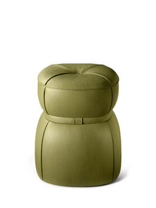 LEPLI - Upholstered leather stool - Stool by Poltrona Frau