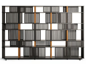 LLOYD - Oak bookcase - Cabinet by Poltrona Frau