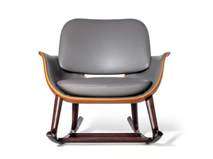 MARTHA - Rocking armchair with armrests - Armchair by Poltrona Frau