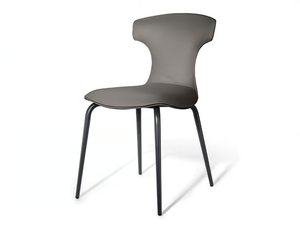 MONTERA MAS - Upholstered leather chair - Chair by Poltrona Frau