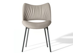 NICE - Upholstered leather chair - Chair by Poltrona Frau