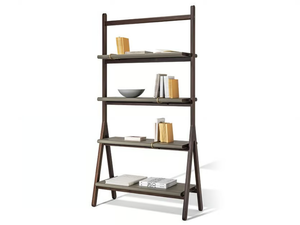 REN - Contemporary style freestanding double-sided wooden bookcase - Cabinet by Poltrona Frau