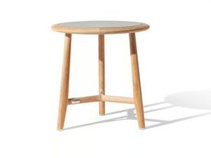 THE SECRET GARDEN - Round teak high side table - Side table by Poltrona Frau