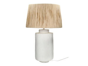 FELISA - Papier mache and raffia table lamp - Table lamp by POMAX