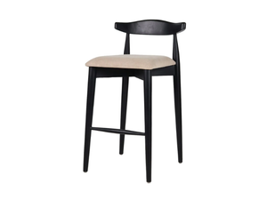 MANDELA - High acacia stool with integrated cushion - Accessories by POMAX