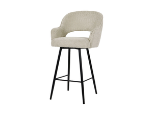 MERCY - High fabric stool with back - Stool by POMAX