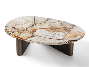 CALLISTO - Low oval marble coffee table - Coffee table by Porada