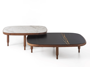 ECKIG - Low square solid wood coffee table - Coffee table by Porada