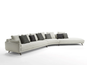 ÉTIENNE - Curved fabric sofa - Sofa by Porada