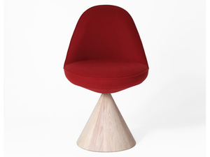 ROMBY - Swivel solid wood and fabric chair - Chair by Porro