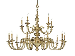 AMOS 260/10+5 - Polished Brass chandelier - Ceiling lamp by Possoni Illuminazione