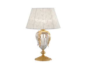 EDEN 265/LG - Crystal and sanded gold plated table lamp - Table lamp by Possoni Illuminazione
