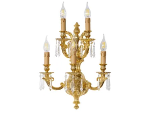 EMPIRE 096/A5-SH - LED brass wall lamp with fixed arm - Wall lamp by Possoni Illuminazione