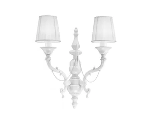 GINEVRA 859/A2 - White lacquered wall light with shades - Wall lamp by Possoni Illuminazione