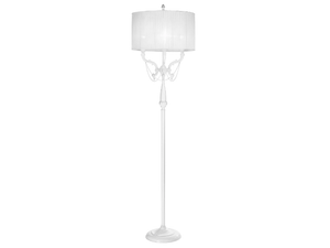 GINEVRA 859/P3 - White lacquered floor lamp with shade - Floor lamp by Possoni Illuminazione